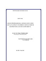 Áp dụng mô hình servqual đánh giá chất lượng dịch vụ của công ty vinaphone và đề xuất một số giải pháp nâng cao chất lượng dịch vụ 