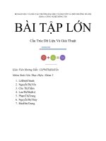 BÀI TẬP LỚN Cấu Trúc Dữ Liệu Và Giải Thuật