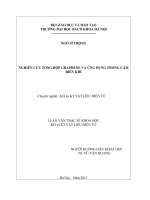 Nghiên cứu tổng hợp graphene và ứng dụng trong cảm biến khí  