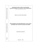Xây dựng các thuật toán phân bố tài nguyên vô tuyến cho mạng vô tuyến nhận thức  development of radio resource allocation methods for cognitive radio networks 