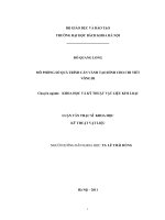 Mô phỏng số quá trình cán vành tạo hình cho chi tiết vòng bi 