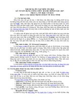 NỘI DUNG ôn tập môn TIN học kỳ TUYỂN DỤNG CÔNG CHỨC HÀNH CHÍNH năm 2017 (FULL) 