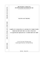 Nghiên cứu ảnh hưởng của chế độ xử lí nhiệt ở miền nhiệt độ trên 