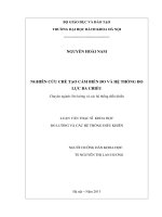 Nghiên cứu chế tạo cảm biến đo và hệ thống đo lực ba chiều 