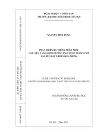 Phát triển hệ thống phân phối vật liệu nano, định hướng ứng dụng trong chế tạo pin mặt trời màng mỏng 