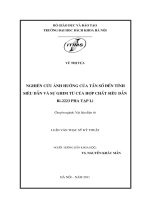 Nghiên cứu ảnh hưởng của tần số đến tính siêu dẫn và sự ghim từ của hợp chất siêu dẫn bi 2223 pha tạp li 