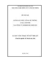 Đánh giá hiệu năng hệ thống call center tại công ty mobifone service 