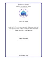 Nghiên cứu sản xuất tinh bột biến tính (maltodextrin) bằng phương pháp acid và ứng dụng làm chất mang trong sản xuất cà phê hòa tan 