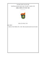 Báo cáo thực tập tại Trung tâm thông tin  Thư viện đại học Quốc gia Hà Nội