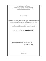 Nghiên cứu khả năng quay vòng của khí thải của công nghệ thấm cacbon thế khí sử dụng khí gas việt nam 