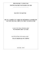Nghiên cứu, thiết kế, mô phỏng cảm biến đo vận tốc góc dựa trên cấu trúc tụ răng lược 