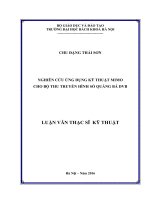 Nghiên cứu ứng dụng kỹ thuật mimo cho bộ thu truyền hình số quảng bá DVB 