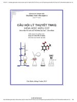 1234 câu trắc nghiệm ôn thi tốt nghiệp hóa hữu cơ có đáp án