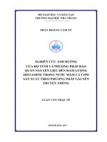 Đánh giá thực trạng điều kiện bảo đảm an toàn thực phẩm và chất lượng nước mắm sau công bố của các cơ sở sản xuất nước mắm trên địa bàn tỉnh bình thuận 
