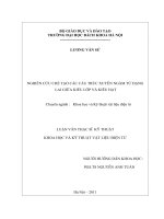 Nghiên cứu chế tạo các cấu trúc xuyên ngầm từ dạng lai giữa kiểu lớp và kiểu hạt 