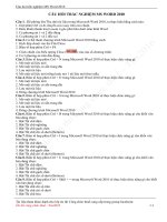 câu hỏi trắc nghiệm MS word 2010 (tài liệu ôn thi công chức tin học) 