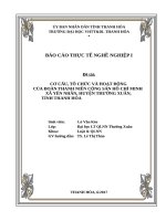 Cơ cấu tổ chức và hoạt động của đoàn thanh niên xã yên nhân, huyện thường xuân, tỉnh thanh hóa 