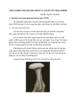 TRẬT KHỚP THÁI DƯƠNG hàm và CÁCH nắn TRẬT KHỚP