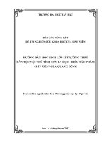 Hướng dẫn học sinh lớp 12 trường THPT dân tộc nội trú sơn la đọc hiểu tác phẩm tây tiến của quang dũng 