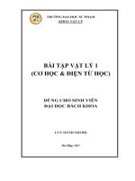 BÀI tập vật lý 1 (cơ học  điện từ học) (HƯỚNG dẫn GIẢI một số bài tập cơ bản)