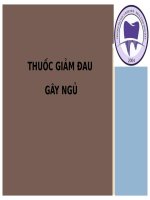 THUỐC GIẢM ĐAU gây NGỦ