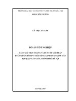 ĐÁNH GIÁ THỰC TRẠNG VÀ ĐỀ XUẤT GIẢI PHÁP  HƯỚNG ĐẾN HÀNH VI TIÊU DÙNG XANH CỦA NGƯỜI DÂN TẠI QUẬN CẦU GIẤY, THÀNH PHỐ HÀ NỘI