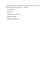 Đánh giá hiện trạng khai thác thủy hải sản tự nhiên vùng rừng ngập mặn thái thụy – Thái Bình