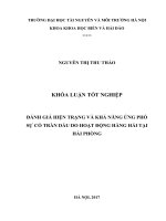 ĐÁNH GIÁ HIỆN TRẠNG VÀ KHẢ NĂNG ỨNG PHÓ SỰ CỐ TRÀN DẦU DO HOẠT ĐỘNG HÀNG HẢI TẠI HẢI PHÒNG