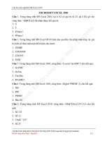 câu hỏi trắc nghiệm MS excel 2010 (tài liệu ôn thi công chức môn tin học) 
