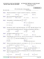 Đề thi thử THPT quốc gia 2017 môn toán trường THPT chuyên thái bình lần 3