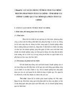 Lý luận chung về phân tích tài chính – Phương pháp phân tích tài chính – Tình hình tài chính và hiệu quả tài chính qua phân tích tài chính