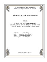 Cơ cấu tổ chức và hoạt động của đoàn thanh niên xã quảng bình, huyện quảng xương, tỉnh thanh hóa 