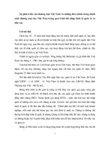 Sự phát triển của thương mại Việt Nam và những điều chỉnh trong chính sách thương mại của Việt Nam trong quá trình hội nhập kinh tế quốc tế và khu vực