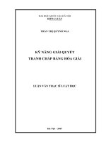Kỹ năng giải quyết tranh chấp dân sự bằng hòa giải 