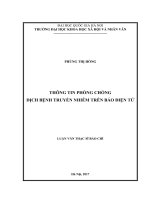 Thông tin phòng chống dịch bệnh truyền nhiễm trên báo điện tử 