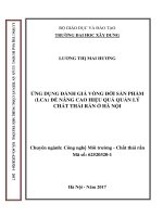 Ứng dụng đánh giá vòng đời sản phẩm (LCA) để nâng cao hiệu quả quản lý chất thải rắn ở Hà Nội (LA tiến sĩ)