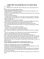 ĐỀ CƯƠNG CHUYÊN NGÀNH QUẢN LÝ ĐẤT ĐAI