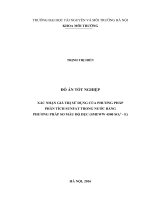 XÁC NHẬN GIÁ TRỊ SỬ DỤNG CỦA PHƯƠNG PHÁP  PHÂN TÍCH SUNFAT TRONG NƯỚC BẰNG  PHƯƠNG PHÁP SO MÀU ĐỘ ĐỤC (SMEWW 4500 SO42  E)