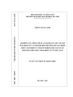 Nghiên cứu phân tích và đánh giá yếu tố lợi ích kinh tế và chi phí môi trường để xác định một cách hợp lý trách nhiệm nhà sản xuất kéo dài cho chất thải điện tử ở việt nam 