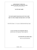 Xây dựng bộ đề thi đánh giá kỹ năng nghề điện tử công nghiệp cho hệ trung cấp nghề 