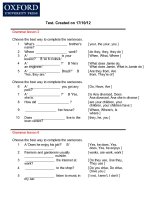 Oxford   english for life pre intermediate test builder