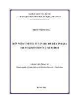 Diễn ngôn tình yêu từ văn học tới điện ảnh qua the english patient và the reader 
