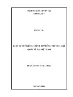Luật áp dụng điều chỉnh hợp đồng thương mại quốc tế tại việt nam 