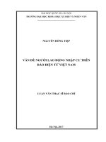 Vấn đề người lao động nhập cư trên báo điện tử việt nam 