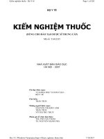 Kiểm nghiệm thuốc Trần Tích
