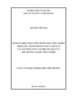 Đánh giá hiện trạng môi trường khu công nghiệp thọ quang, thành phố đà nẵng và đề xuất các giải pháp nâng cao hiệu quả quản lý môi trường tại khu công nghiệp 