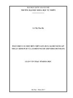 Phát hiện các đột biến trên gen beta globin bằng kỹ thuật ARMS PCR và lai điểm ngược (REVERSE DOT BLOT) 