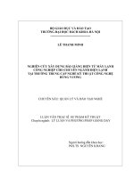 Nghiên cứu xây dựng bài giảng điện tử máy lạnh công nghiệp cho chuyên ngành điện lạnh tại trường trung cấp nghề kỹ thuật công nghệ hùng vương 