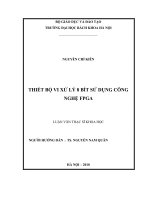 Thiết kế bộ vi xử lý 8 bit sử dụng công nghệ FPGA 