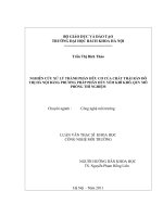 Nghiên cứu xử lý thành phần hữu cơ của chất thải rắn đô thị hà nội bằng phương pháp phân hủy yếm khí khô, quy mô phòng thí nghiệm 